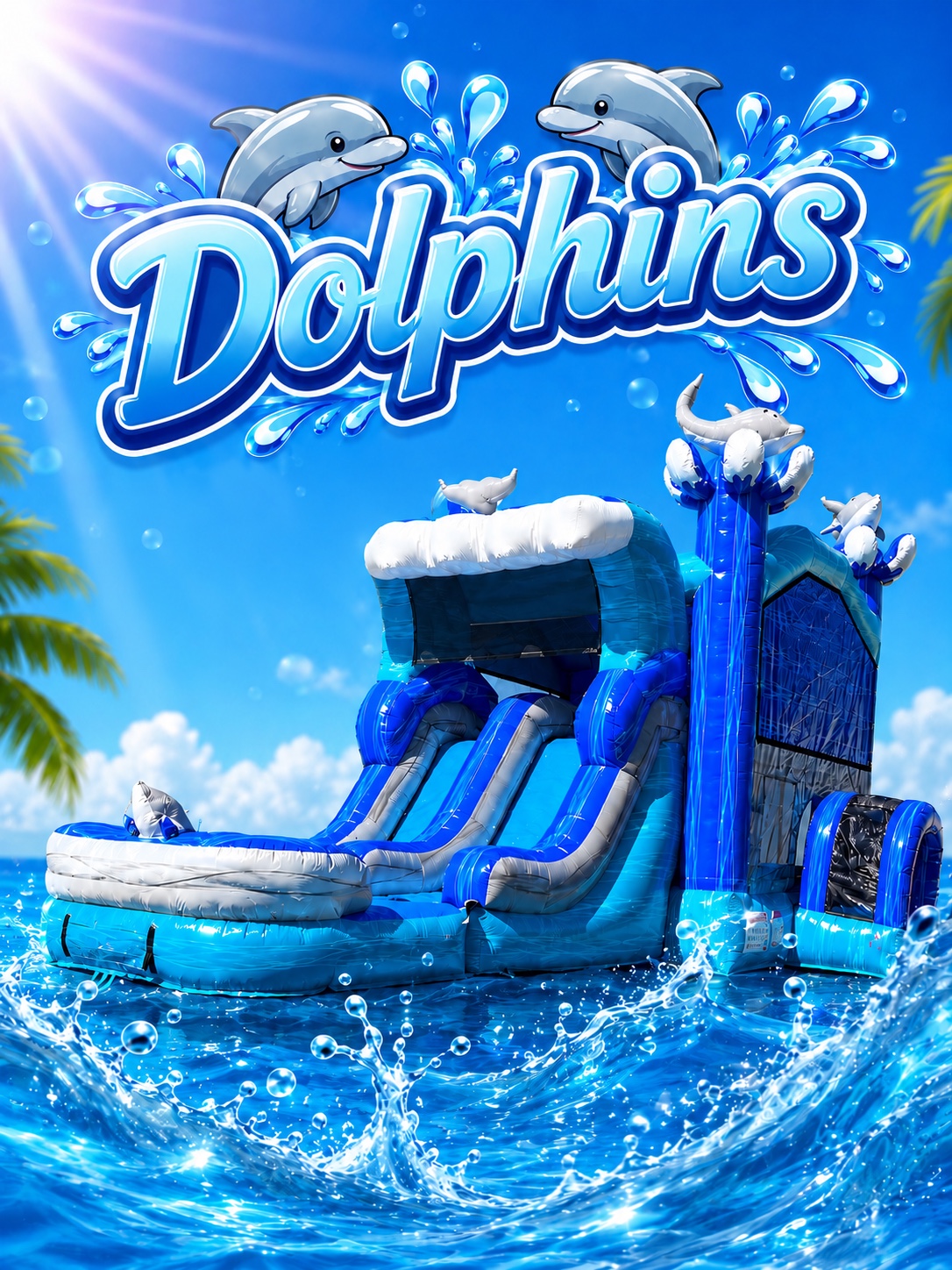 Dolphins water slide